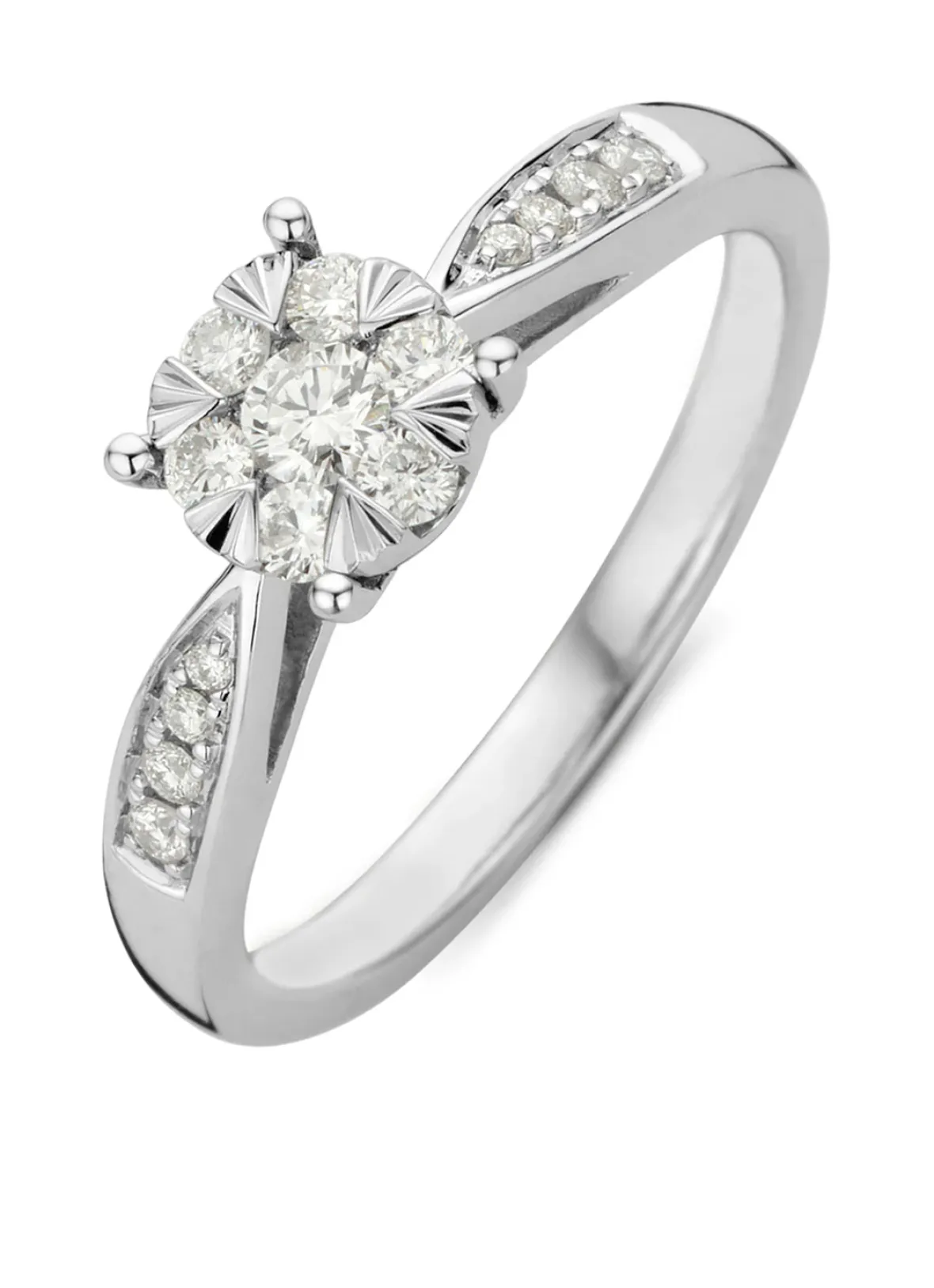 Diamond Point Witgouden Ringen|Diamanten Ringen<Witgouden ring, 0.35 ct diamant, Enchanted