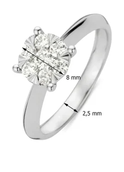 Diamond Point Witgouden Ringen|Diamanten Ringen<Witgouden ring, 0.46 ct diamant, Enchanted