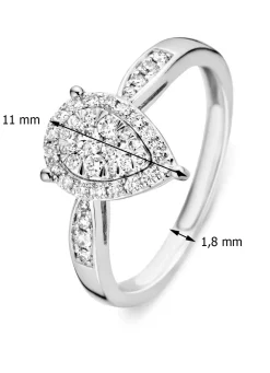 Diamond Point Witgouden Ringen|Diamanten Ringen<Witgouden ring, 0.36 ct diamant, Enchanted