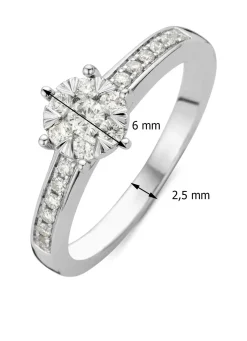 Diamond Point Witgouden Ringen|Diamanten Ringen<Witgouden ring, 0.39 ct diamant, Enchanted
