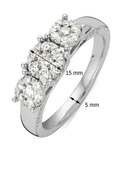 Diamond Point Witgouden Ringen|Diamanten Ringen<Witgouden ring, 0.58 ct diamant, Enchanted
