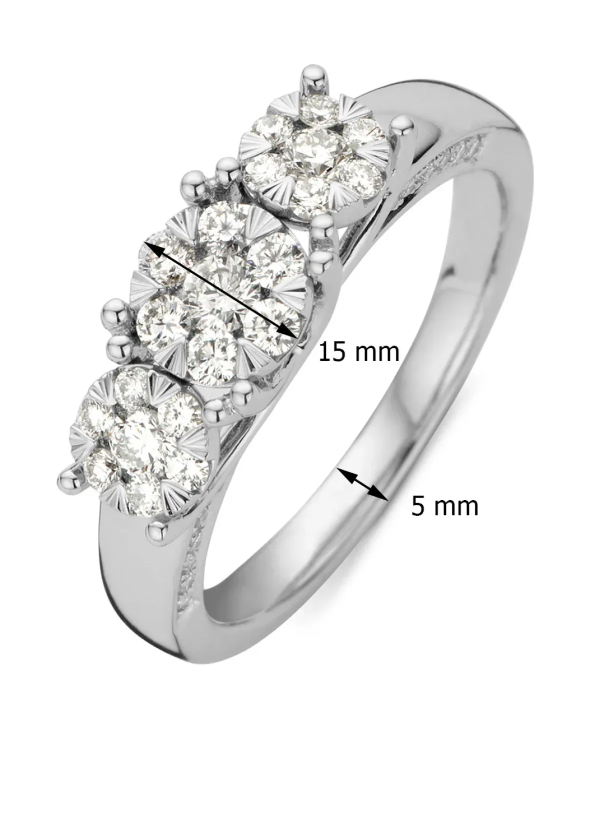 Diamond Point Witgouden Ringen|Diamanten Ringen<Witgouden ring, 0.58 ct diamant, Enchanted