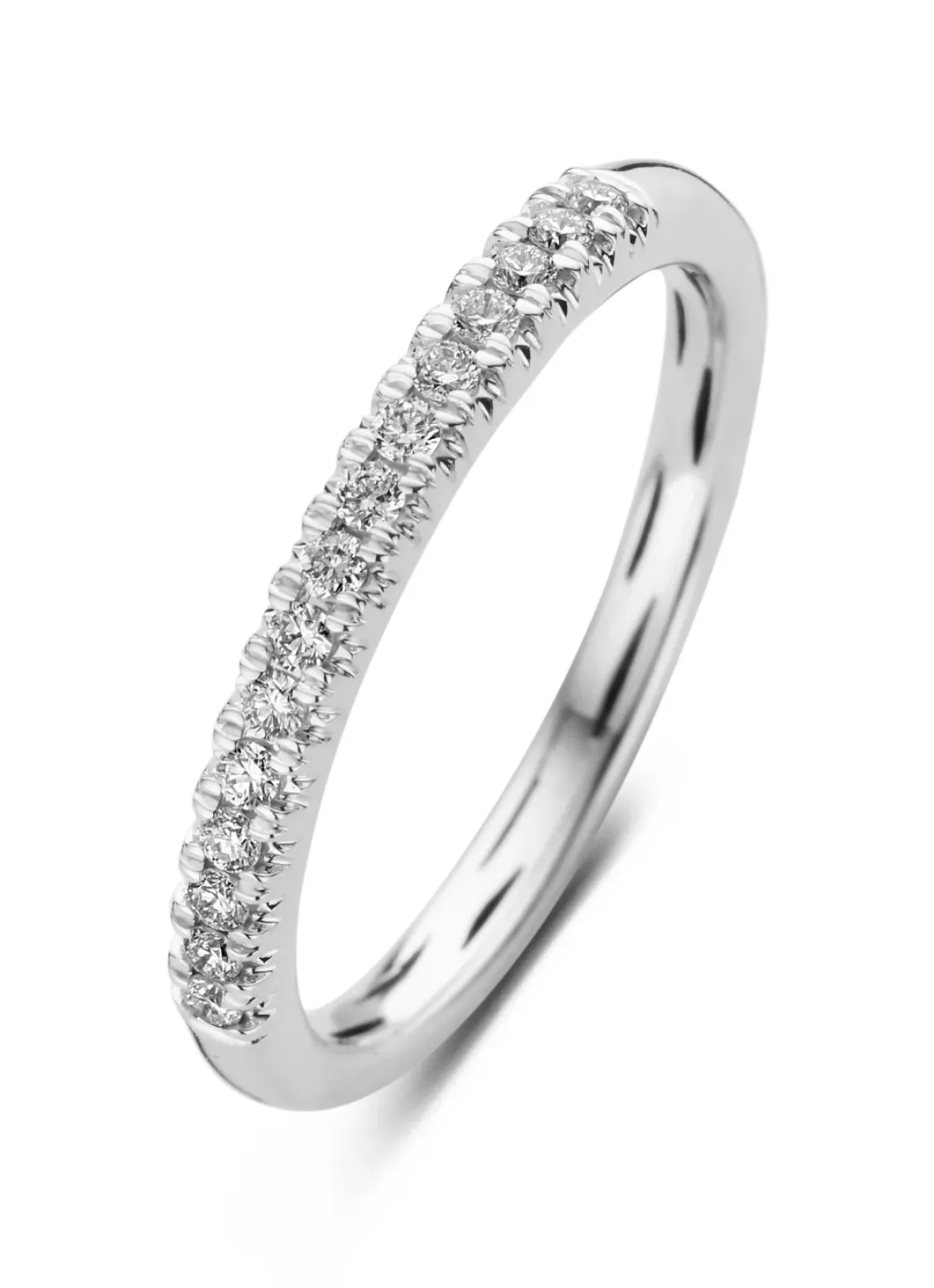 Diamond Point Witgouden Ringen|Fijne Ringen<Witgouden ring, 0.18 ct diamant, Ensemble