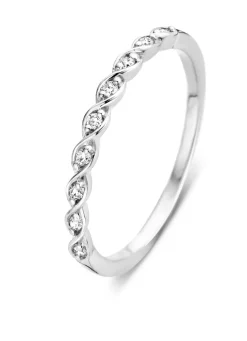 Diamond Point Witgouden Ringen|Diamanten Ringen<Witgouden ring, 0.08 ct diamant, Ensemble