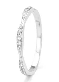 Diamond Point Witgouden Ringen|Diamanten Ringen<Witgouden ring, 0.09 ct diamant, Ensemble