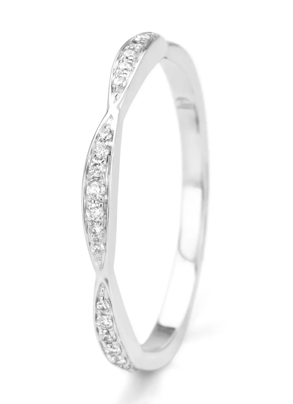 Diamond Point Witgouden Ringen|Diamanten Ringen<Witgouden ring, 0.09 ct diamant, Ensemble