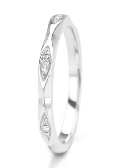 Diamond Point Witgouden Ringen|Diamanten Ringen<Witgouden ring, 0.03 ct diamant, Ensemble