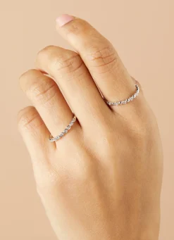 Diamond Point Witgouden Ringen|Diamanten Ringen<Witgouden ring, 0.05 ct diamant, Ensemble