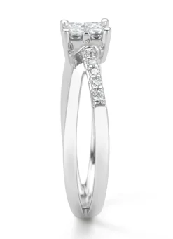 Diamond Point Witgouden Ringen|Diamanten Ringen<Witgouden ring, 0.31 ct diamant, Fourever