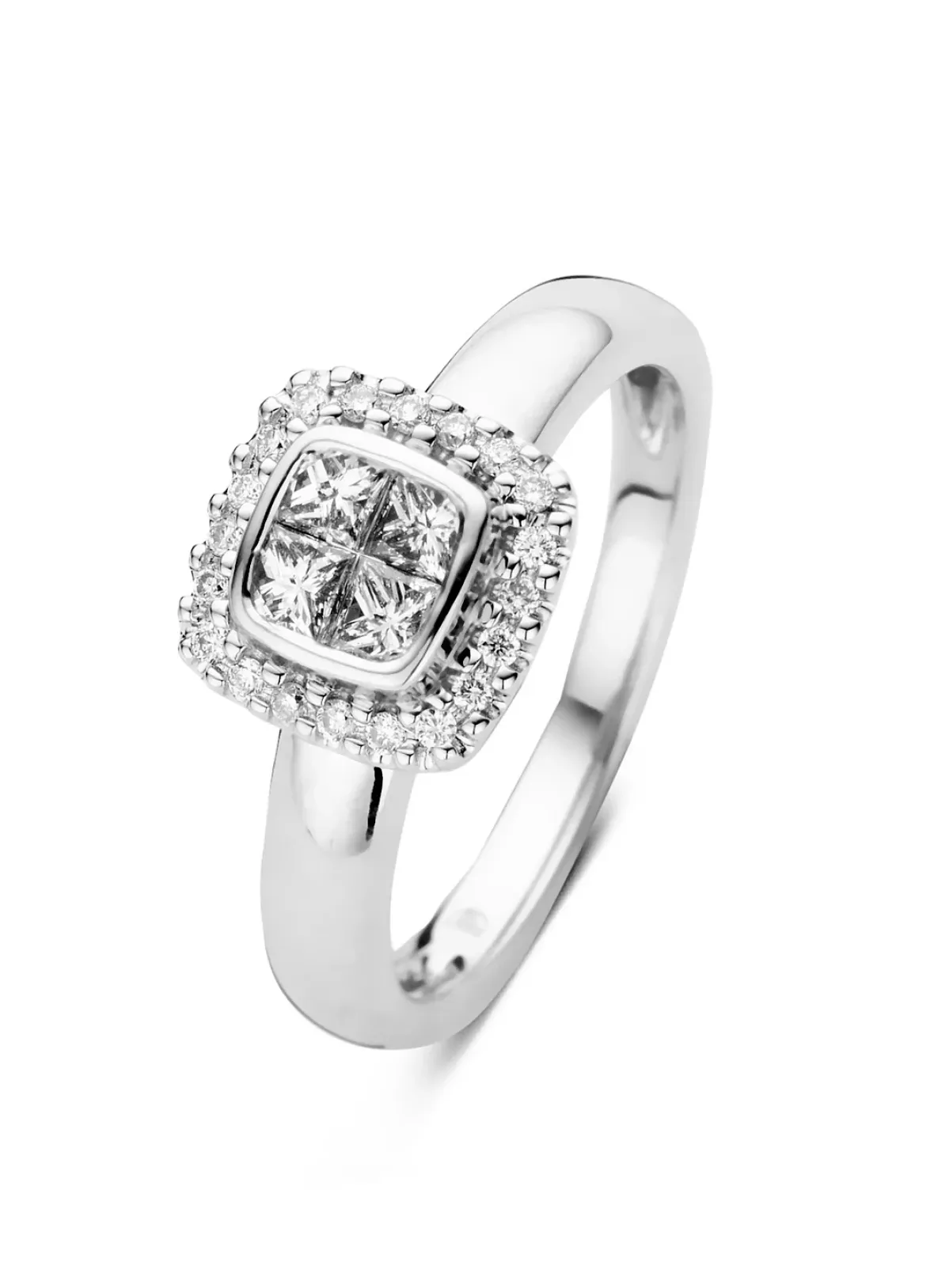 Diamond Point Witgouden Ringen|Diamanten Ringen<Witgouden ring, 0.57 ct diamant, Fourever