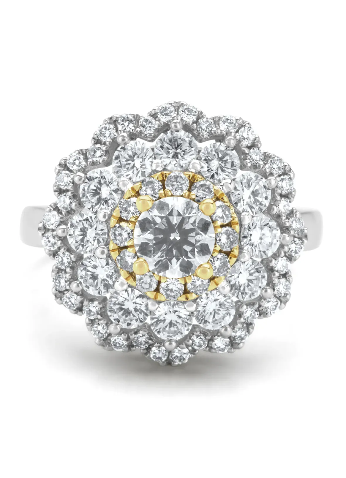 Diamond Point Witgouden Ringen|Diamanten Ringen<Witgouden ring, 1.92 ct diamant, Gallery