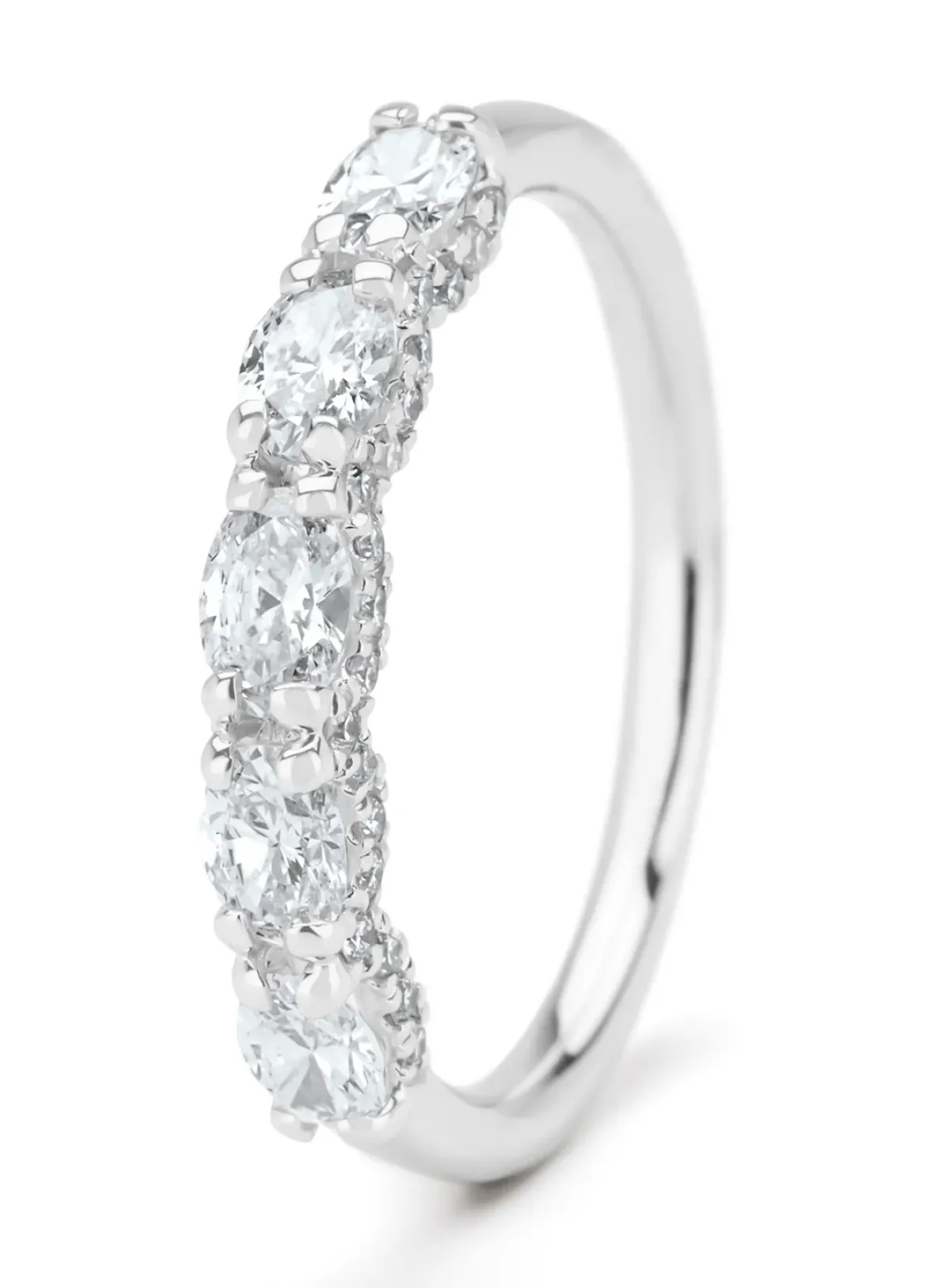 Diamond Point Witgouden Ringen|Diamanten Ringen<Witgouden ring, 0.92 ct diamant, Gallery