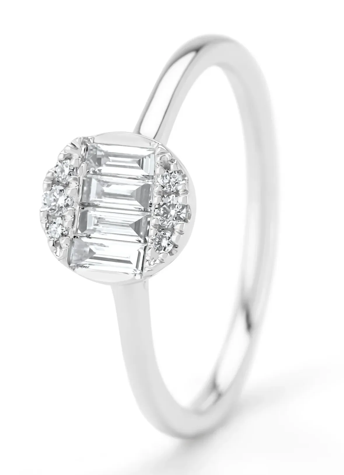 Diamond Point Witgouden Ringen|Diamanten Ringen<Witgouden ring, 0.31 ct diamant, Gallery