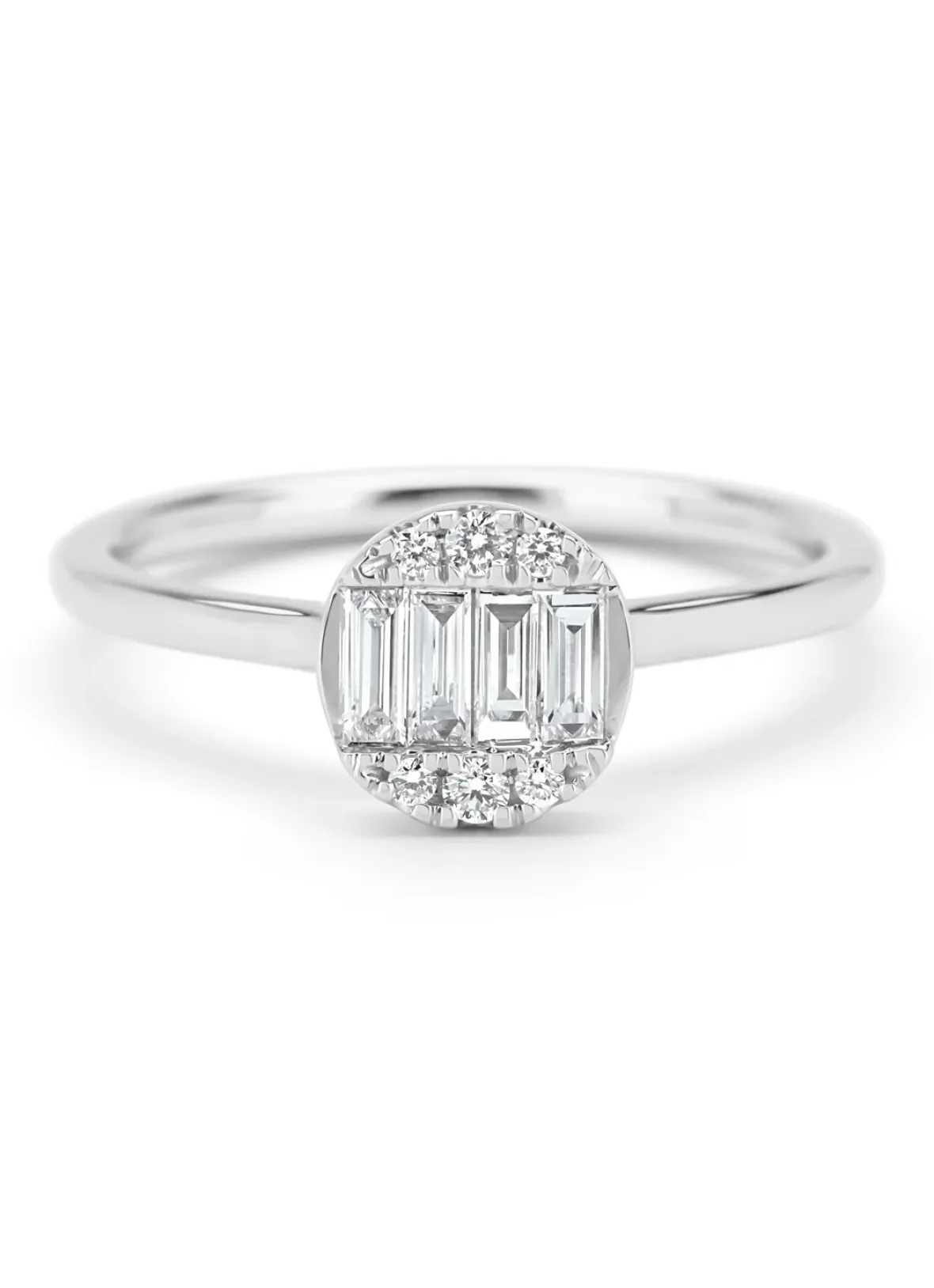 Diamond Point Witgouden Ringen|Diamanten Ringen<Witgouden ring, 0.31 ct diamant, Gallery