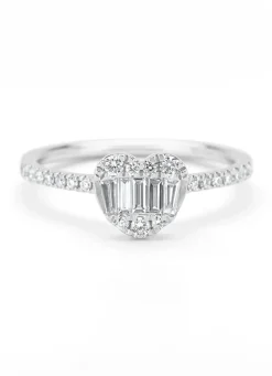 Diamond Point Witgouden Ringen|Diamanten Ringen<Witgouden ring, 0.39 ct diamant, Gallery