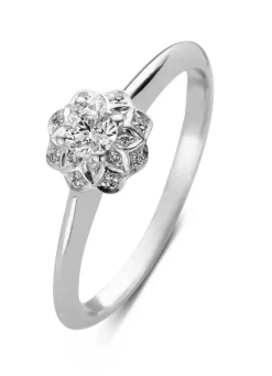 Diamond Point Witgouden Ringen|Diamanten Ringen<Witgouden ring, 0.19 ct diamant, Hearts & Arrows