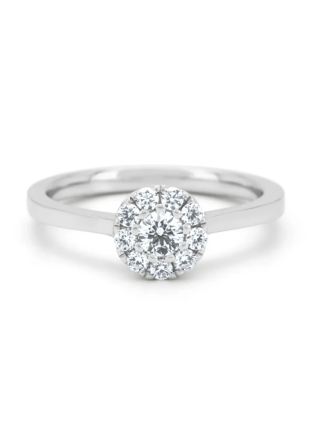 Diamond Point Witgouden Ringen|Diamanten Ringen<Witgouden ring, 0.30 ct diamant, Hearts & Arrows