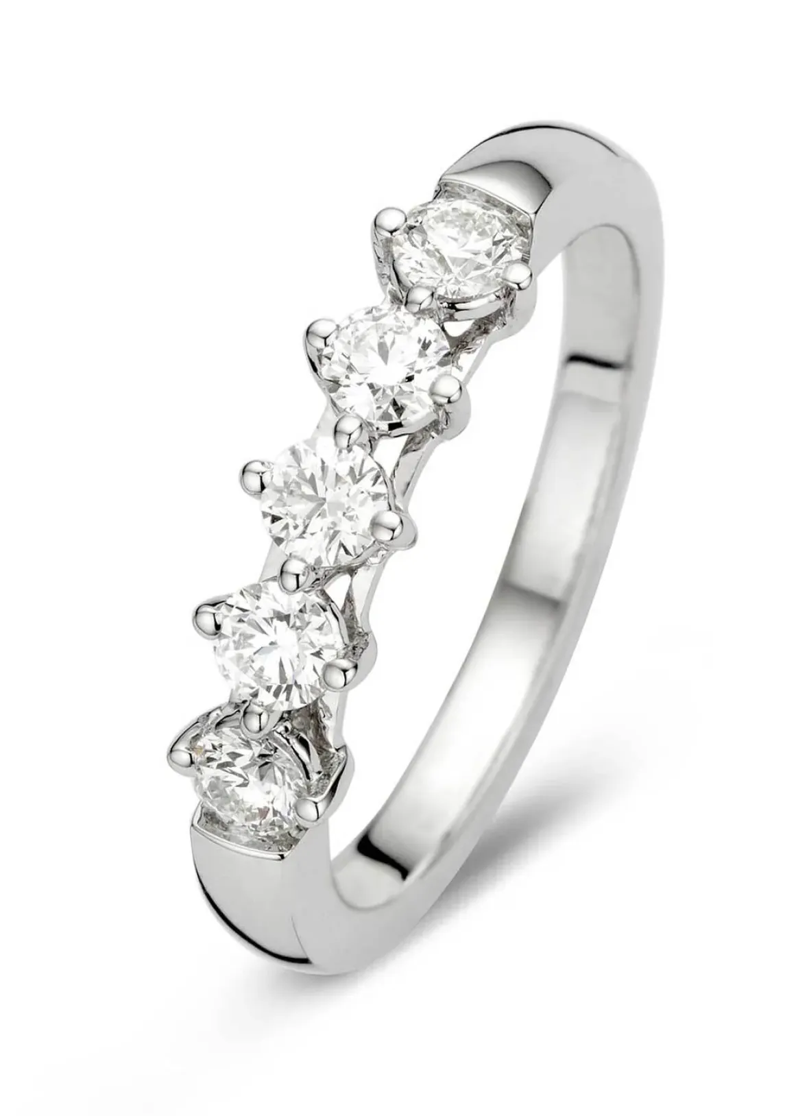 Diamond Point Witgouden Ringen|Diamanten Ringen<Witgouden ring, 0.50 ct diamant, Hearts & Arrows