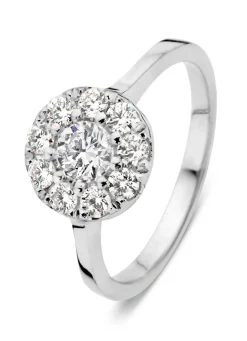 Diamond Point Witgouden Ringen|Diamanten Ringen<Witgouden ring, 0.65 ct diamant, Hearts & Arrows