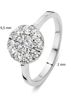 Diamond Point Witgouden Ringen|Diamanten Ringen<Witgouden ring, 0.65 ct diamant, Hearts & Arrows