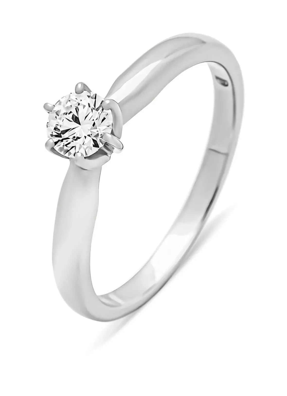 Diamond Point Witgouden Ringen|Diamanten Ringen<Witgouden ring, 0.30 ct diamant, Hearts & Arrows