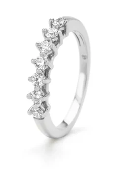 Diamond Point Witgouden Ringen|Diamanten Ringen<Witgouden ring, 0.35 ct diamant, Hearts & Arrows