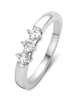 Diamond Point Witgouden Ringen|Diamanten Ringen<Witgouden ring, 0.30 ct diamant, Hearts & Arrows