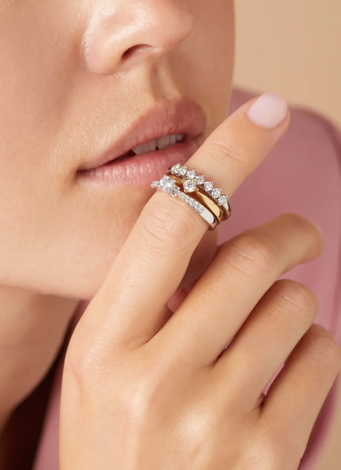 Diamond Point Witgouden Ringen|Diamanten Ringen<Witgouden ring, 0.35 ct diamant, Hearts & Arrows