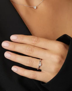 Diamond Point Witgouden Ringen<Witgouden ring, 0.20 ct diamant, Hearts & Arrows