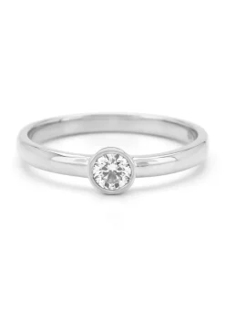 Diamond Point Witgouden Ringen<Witgouden ring, 0.20 ct diamant, Hearts & Arrows
