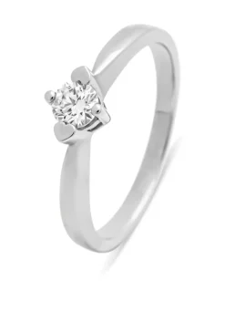 Diamond Point Witgouden Ringen<Witgouden ring, 0.26 ct diamant, Hearts & Arrows