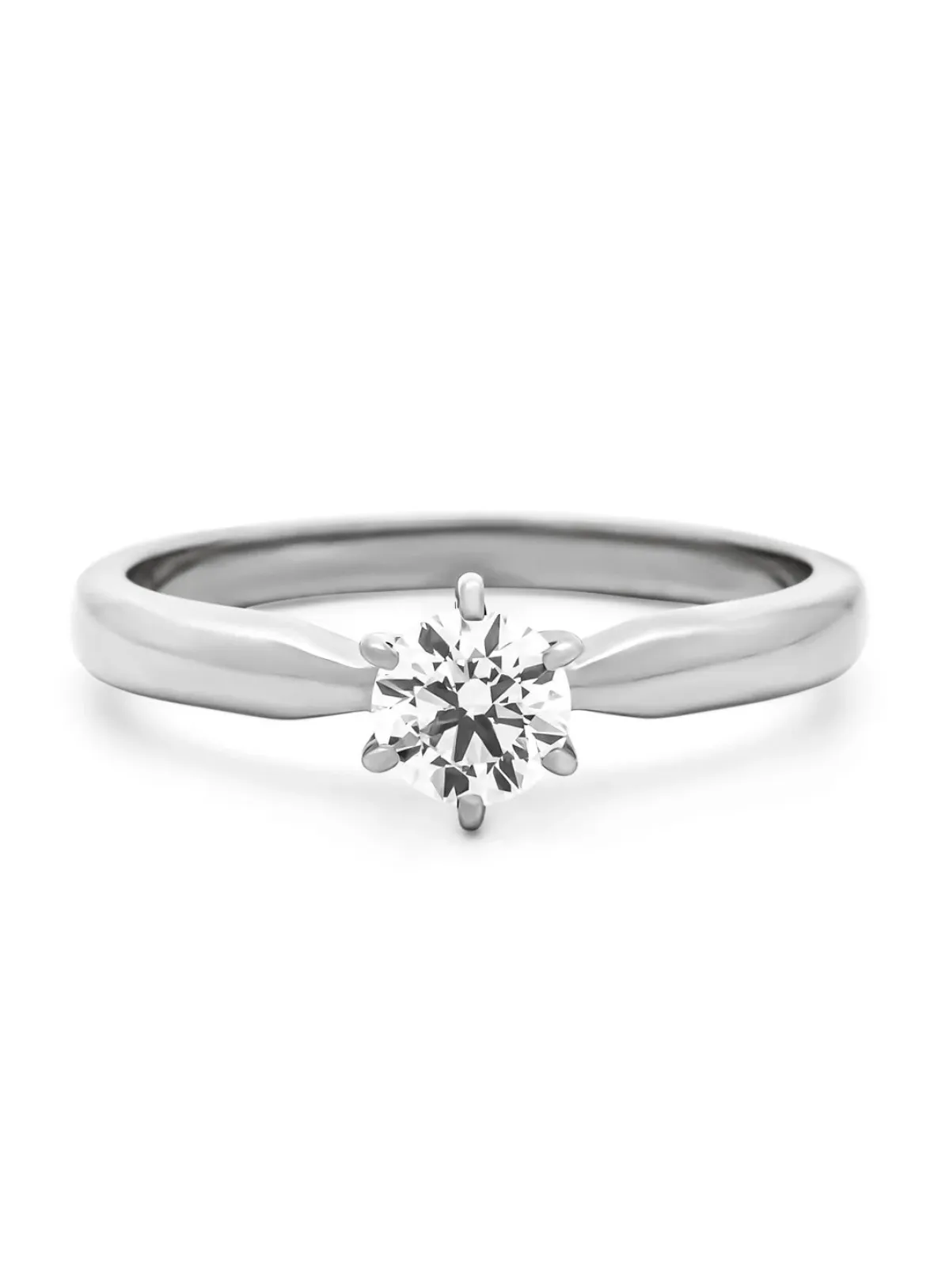 Diamond Point Witgouden Ringen|Diamanten Ringen<Witgouden ring, 0.40 ct diamant, Hearts & Arrows