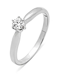 Diamond Point Witgouden Ringen|Diamanten Ringen<Witgouden ring, 0.20 ct diamant, Hearts & Arrows