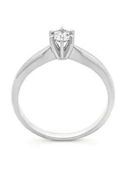 Diamond Point Witgouden Ringen|Diamanten Ringen<Witgouden ring, 0.25 ct diamant, Hearts & Arrows
