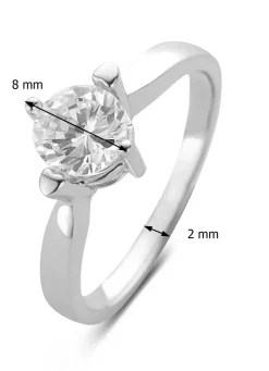 Diamond Point Witgouden Ringen|Diamanten Ringen<Witgouden ring, 1.24 ct diamant, Hearts & Arrows
