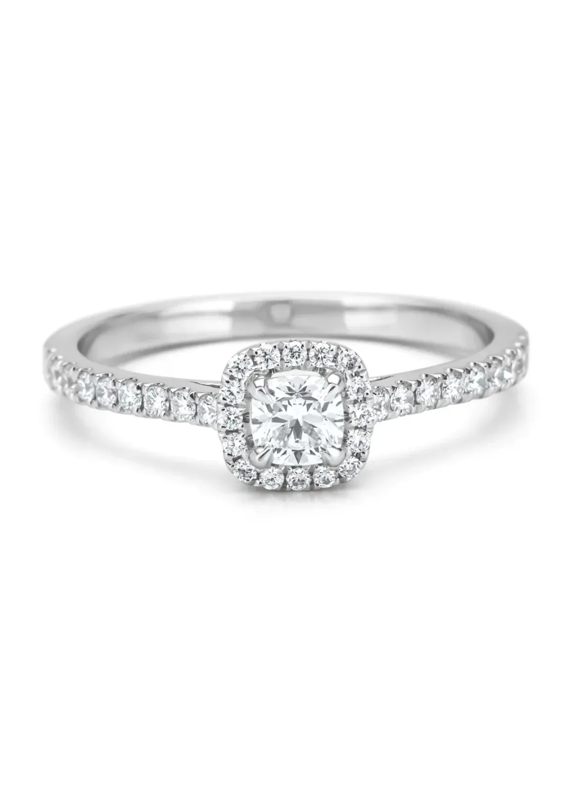 Diamond Point Witgouden Ringen|Diamanten Ringen<Witgouden ring, 0.55 ct diamant, Hearts & Arrows