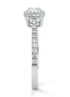 Diamond Point Witgouden Ringen|Diamanten Ringen<Witgouden ring, 0.55 ct diamant, Hearts & Arrows