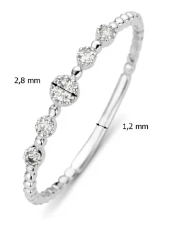 Diamond Point Witgouden Ringen|Diamanten Ringen<Witgouden ring, 0.09 ct diamant, Joy