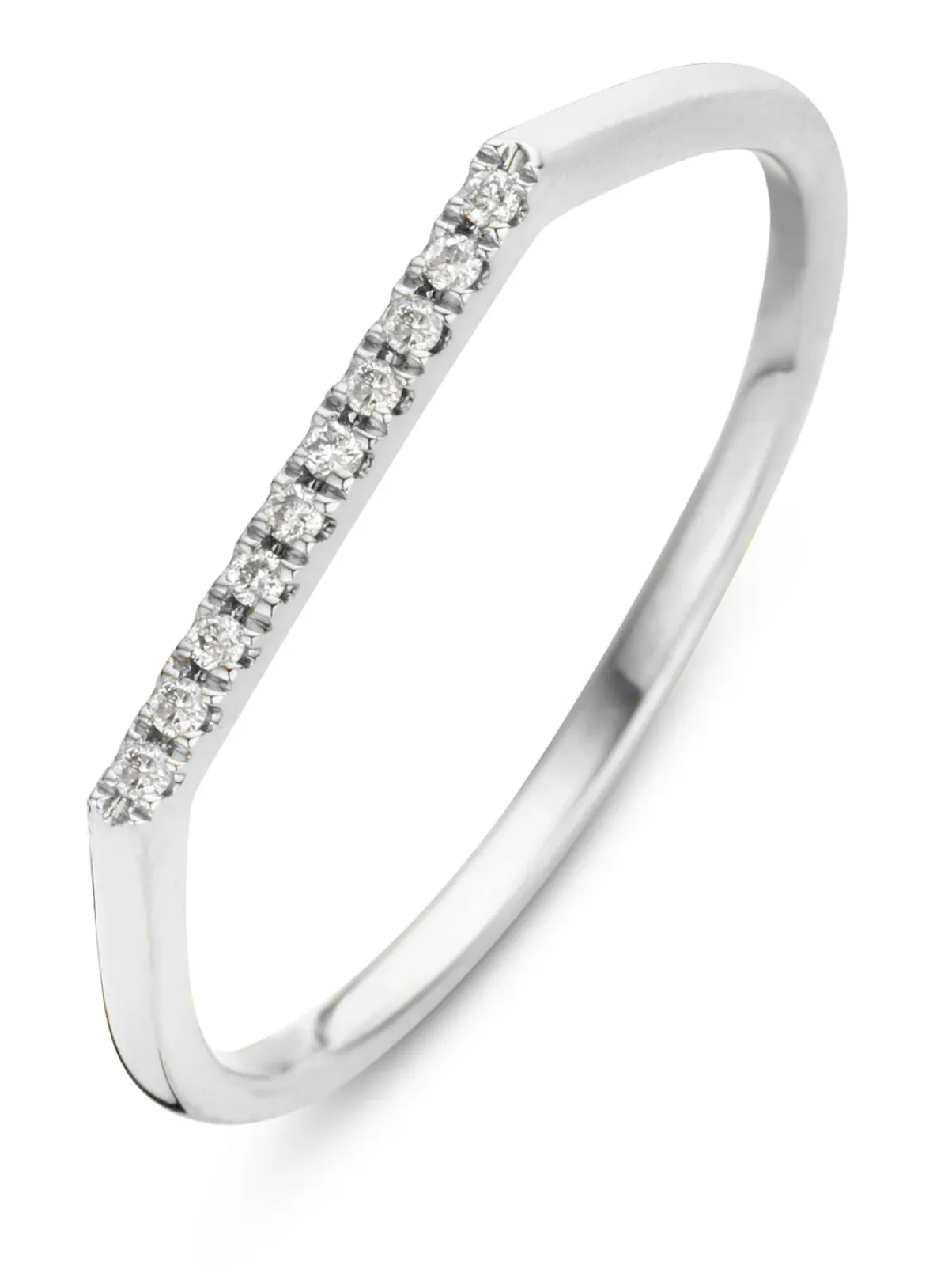 Diamond Point Witgouden Ringen|Diamanten Ringen<Witgouden ring, 0.04 ct diamant, Joy
