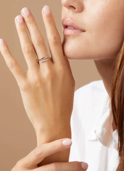 Diamond Point Witgouden Ringen|Diamanten Ringen<Witgouden ring, 0.04 ct diamant, La Dolce Vita