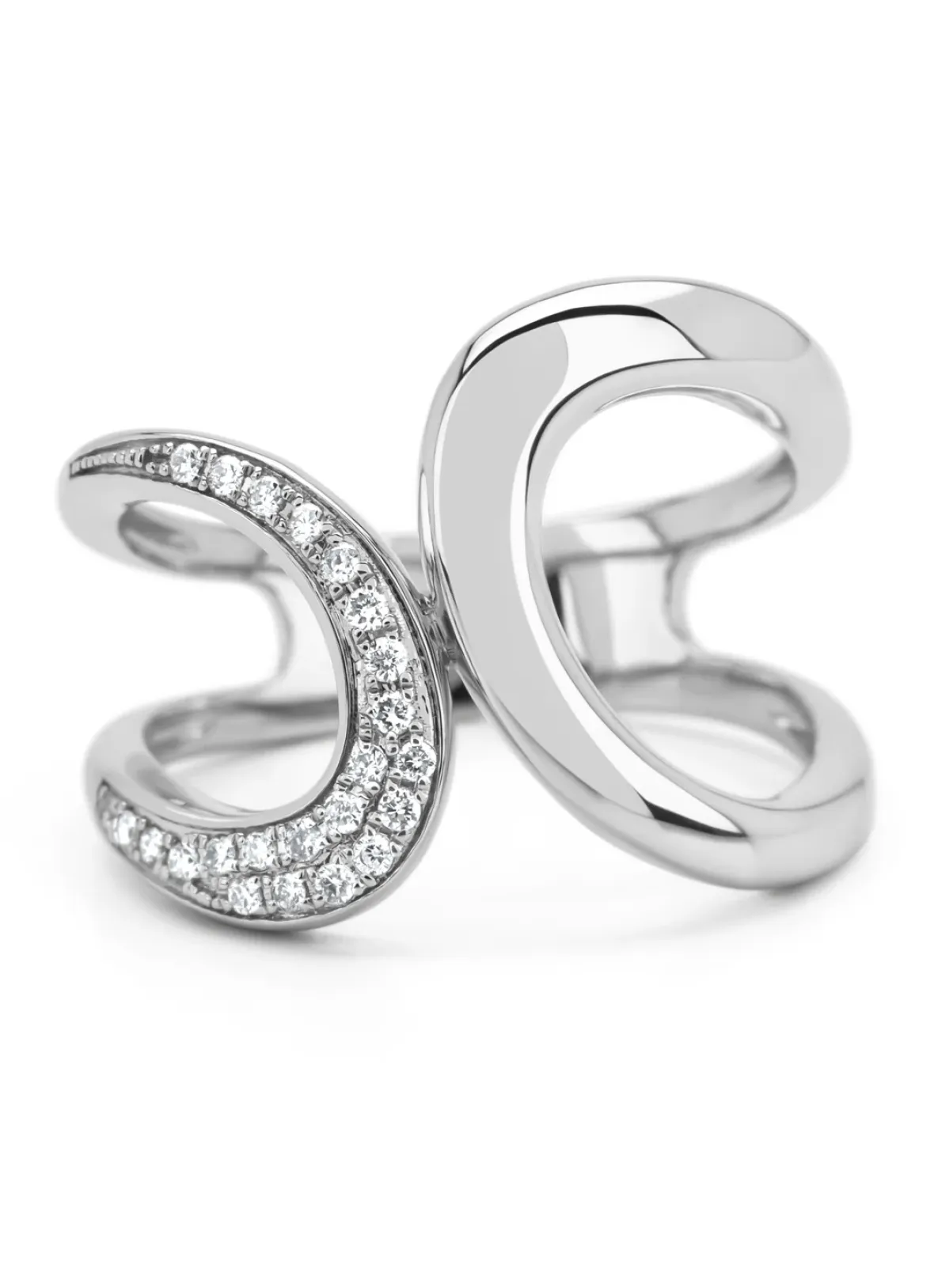 Diamond Point Witgouden Ringen|Diamanten Ringen<Witgouden ring, 0.12 ct diamant, Like a star