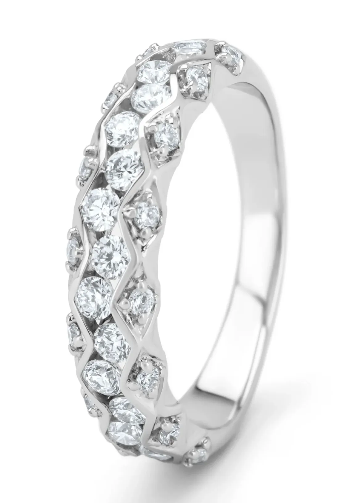Diamond Point Witgouden Ringen|Diamanten Ringen<Witgouden ring, 0.73 ct diamant, Majestic