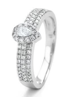 Diamond Point Witgouden Ringen|Diamanten Ringen<Witgouden ring, 0.35 ct diamant, Petite Romance