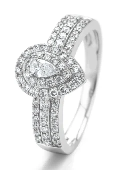 Diamond Point Witgouden Ringen|Diamanten Ringen<Witgouden ring, 0.50 ct diamant, Petite Romance