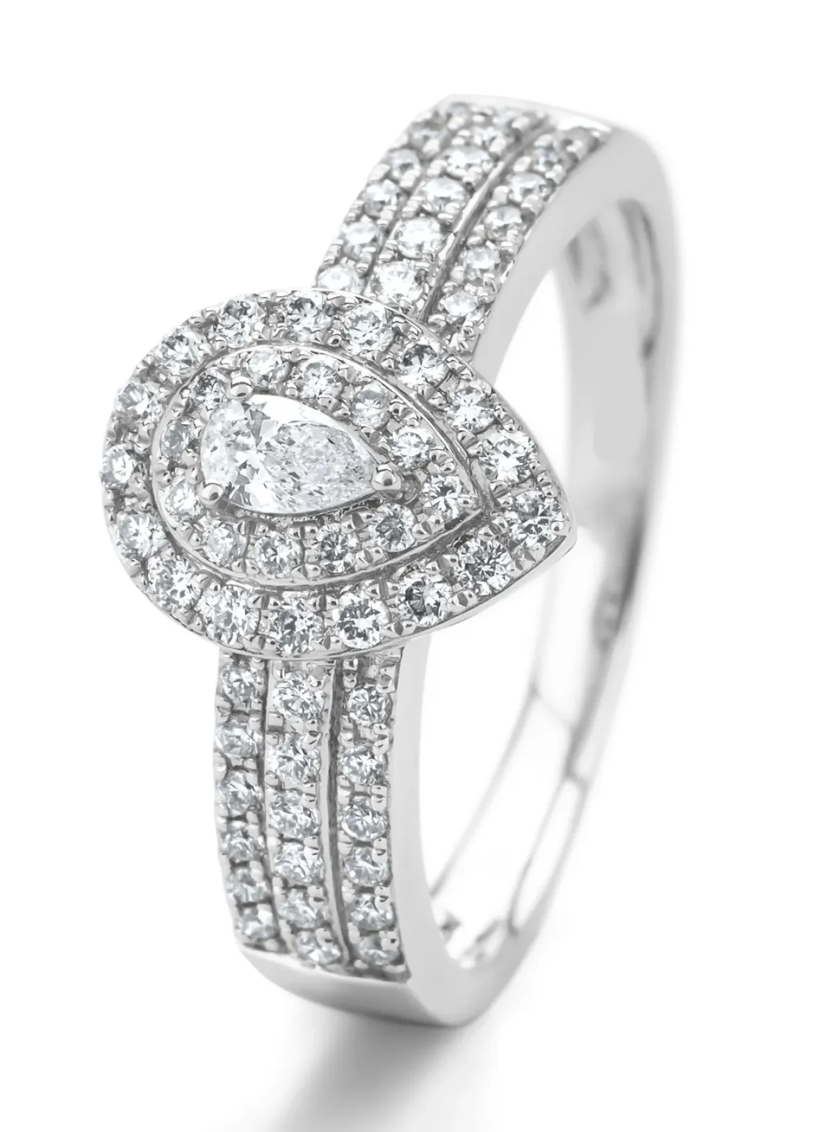 Diamond Point Witgouden Ringen|Diamanten Ringen<Witgouden ring, 0.50 ct diamant, Petite Romance