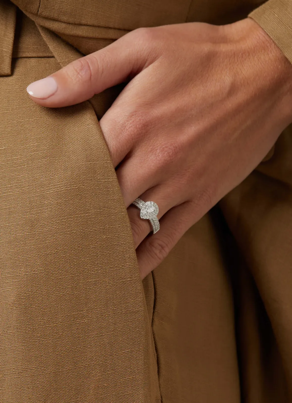 Diamond Point Witgouden Ringen|Diamanten Ringen<Witgouden ring, 0.50 ct diamant, Petite Romance