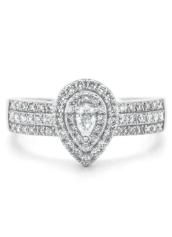 Diamond Point Witgouden Ringen|Diamanten Ringen<Witgouden ring, 0.50 ct diamant, Petite Romance