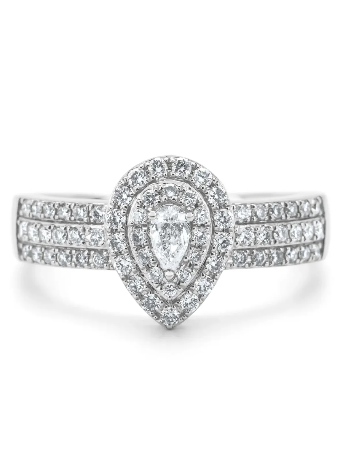 Diamond Point Witgouden Ringen|Diamanten Ringen<Witgouden ring, 0.50 ct diamant, Petite Romance