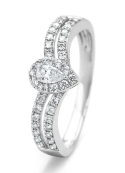 Diamond Point Witgouden Ringen|Diamanten Ringen<Witgouden ring, 0.38 ct diamant, Petite Romance