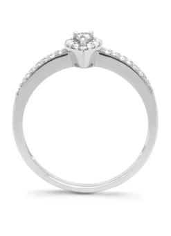 Diamond Point Witgouden Ringen|Diamanten Ringen<Witgouden ring, 0.25 ct diamant, Petite Romance